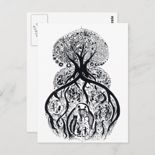 BEHANDELING VAN LIFE - zwart-wit Briefkaart (Voorkant / Achterkant)