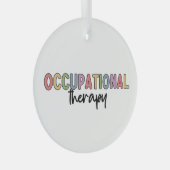 Behandeling van studente Afstudeerders Glas Ornament (Voorkant Rechts)