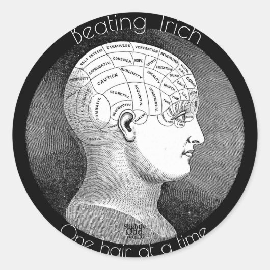 Behandeling van trich - Trichotillomania Bewustmak Ronde Sticker (Voorkant)