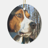 Behandeling van walker Coonhound in Bossen Keramisch Ornament (Links)