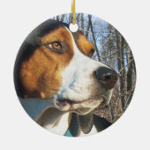 Behandeling van walker Coonhound in Bossen Keramisch Ornament (Achterkant)