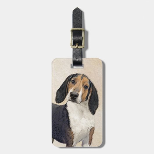 Behandeling van walker Coonhound-schilderijen - Oo Bagagelabel (Voorkant verticaal)