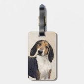 Behandeling van walker Coonhound-schilderijen - Oo Bagagelabel (Achterkant verticaal)