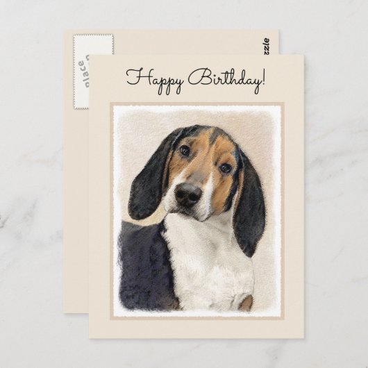 Behandeling van walker Coonhound-schilderijen - Oo Briefkaart (Voorkant / Achterkant)