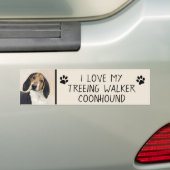 Behandeling van walker Coonhound-schilderijen - Oo Bumpersticker (Op auto)