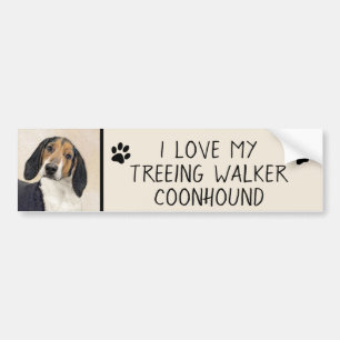 Behandeling van walker Coonhound-schilderijen - Oo Bumpersticker