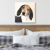Behandeling van walker Coonhound-schilderijen - Oo Canvas Afdruk (Insitu (Slaapkamer))