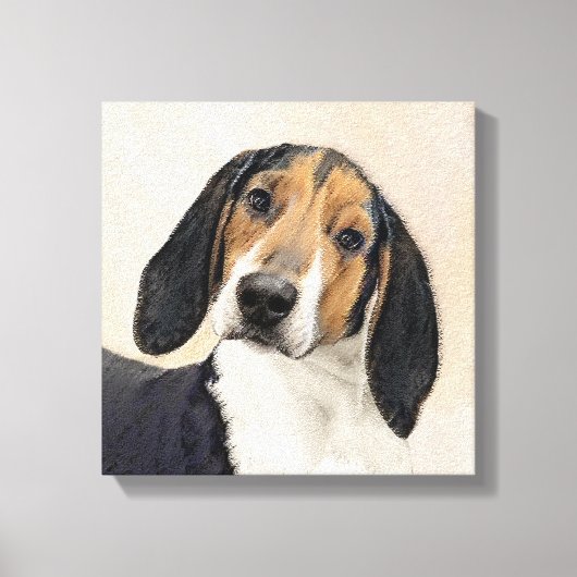 Behandeling van walker Coonhound-schilderijen - Oo Canvas Afdruk (Voorkant)