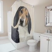 Behandeling van walker Coonhound-schilderijen - Oo Douchegordijn (In situ)