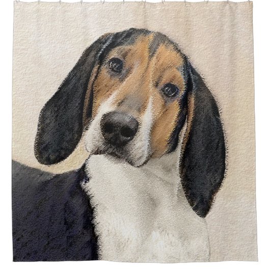 Behandeling van walker Coonhound-schilderijen - Oo Douchegordijn (Voorkant)