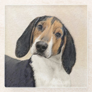 Behandeling van walker Coonhound-schilderijen - Oo Glazen Onderzetter