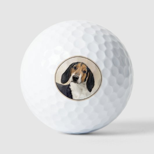 Behandeling van walker Coonhound-schilderijen - Oo Golfballen (Voorkant)