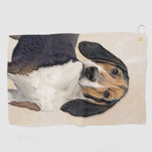 Behandeling van walker Coonhound-schilderijen - Oo Golfhanddoek (Horizontaal)
