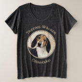 Behandeling van walker Coonhound-schilderijen - Oo Grote Maat T-shirt (Design voorkant)
