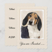 Behandeling van walker Coonhound-schilderijen - Oo Kaart (Voorkant / Achterkant)
