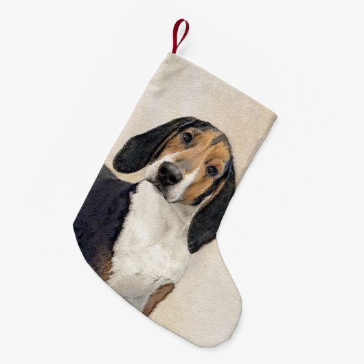 Behandeling van walker Coonhound-schilderijen - Oo Kleine Kerstsok (Voorkant (Hangend))