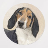 Behandeling van walker Coonhound-schilderijen - Oo Labels (Design 1)