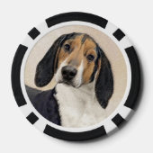 Behandeling van walker Coonhound-schilderijen - Oo Poker Chips (Achterkant)