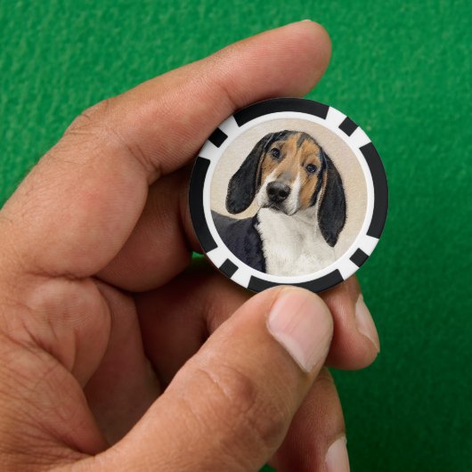 Behandeling van walker Coonhound-schilderijen - Oo Poker Chips (Hand)