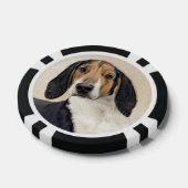 Behandeling van walker Coonhound-schilderijen - Oo Poker Chips (Enkel)