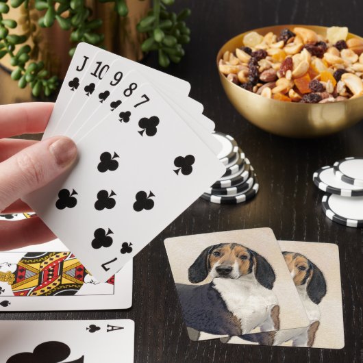 Behandeling van walker Coonhound-schilderijen - Oo Pokerkaarten (Insitu)