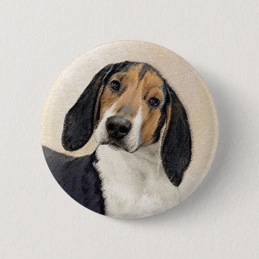 Behandeling van walker Coonhound-schilderijen - Oo Ronde Button 5,7 Cm (Voorkant)