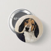 Behandeling van walker Coonhound-schilderijen - Oo Ronde Button 5,7 Cm (Voorkant /achterkant)