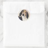 Behandeling van walker Coonhound-schilderijen - Oo Ronde Sticker (Tas)
