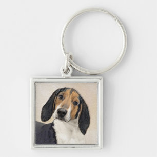 Behandeling van walker Coonhound-schilderijen - Oo Sleutelhanger