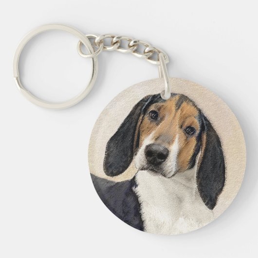 Behandeling van walker Coonhound-schilderijen - Oo Sleutelhanger (Voorkant)