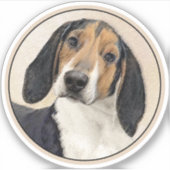 Behandeling van walker Coonhound-schilderijen - Oo Sticker (Voorkant)