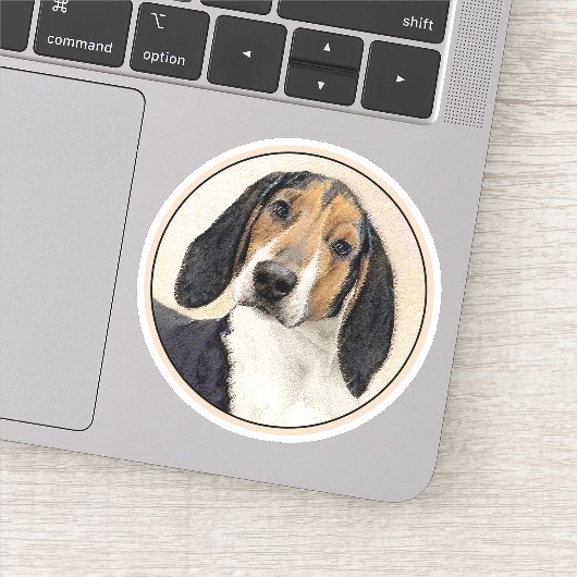 Behandeling van walker Coonhound-schilderijen - Oo Sticker (Detail)