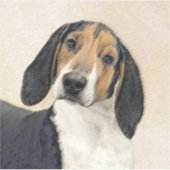 Behandeling van walker Coonhound-schilderijen - Oo Sticker (Voorkant)