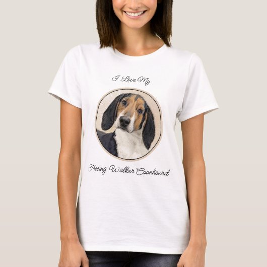 Behandeling van walker Coonhound-schilderijen - Oo T-shirt (Voorkant)