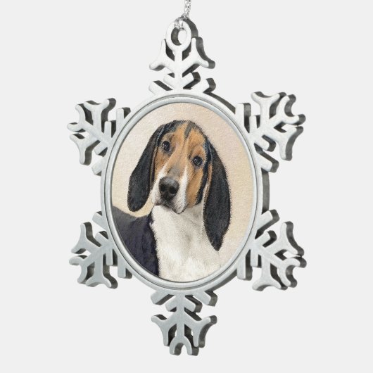 Behandeling van walker Coonhound-schilderijen - Oo Tin Sneeuwvlok Ornament (Rechts)