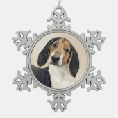 Behandeling van walker Coonhound-schilderijen - Oo Tin Sneeuwvlok Ornament (Voorkant)