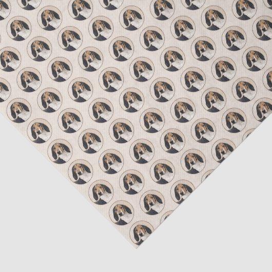 Behandeling van walker Coonhound-schilderijen - Oo Tissuepapier (Detail)