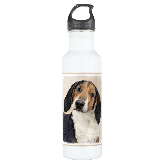 Behandeling van walker Coonhound-schilderijen - Oo Waterfles (Voorkant)