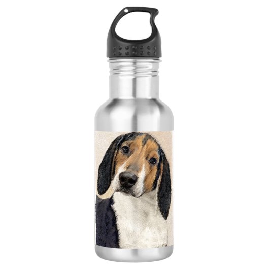 Behandeling van walker Coonhound-schilderijen - Oo Waterfles (Voorkant)