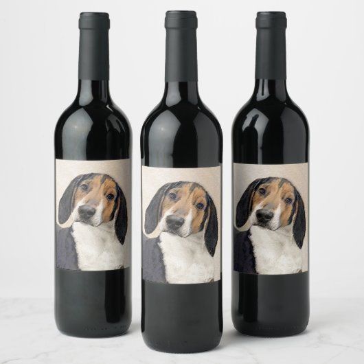 Behandeling van walker Coonhound-schilderijen - Oo Wijn Etiket (Flessen)