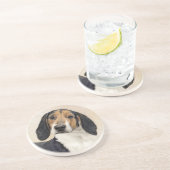 Behandeling van walker Coonhound-schilderijen - Oo Zandsteen Onderzetter (Zijkant)