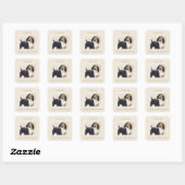 Behandeling van walker Coonhound-schilderijen - Or Vierkante Sticker (Vel)