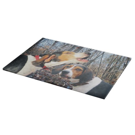 Behandeling van Walker Coonhounds in Wood Cutting Snijplank (Hoek)