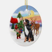 Behandeling voor een Berner Sennenhond Keramisch Ornament (Rechts)