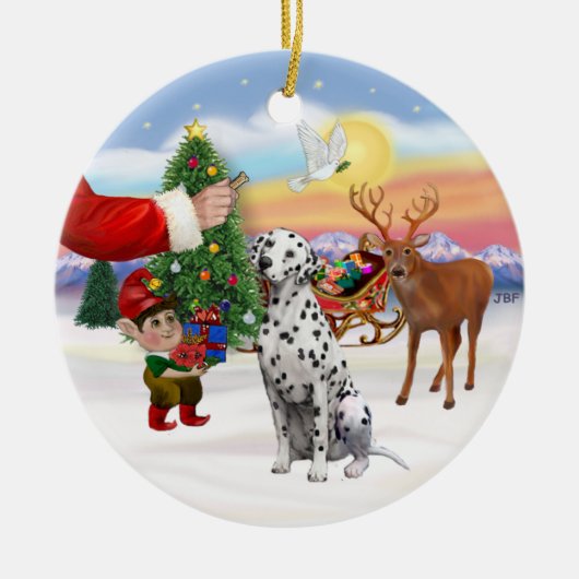 Behandeling voor een Dalmatiër Keramisch Ornament (Voorkant)