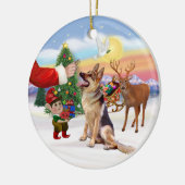 Behandeling voor een Duitse Herdershond Keramisch Ornament (Links)