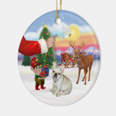 Behandeling voor een Franse Bulldog Keramisch Ornament (Links)