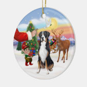 Behandeling voor een Groot Zwitsers Berghond Keramisch Ornament (Links)