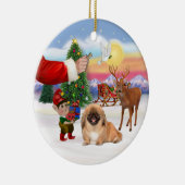 Behandeling voor een Pekingees (#1) Keramisch Ornament (Rechts)