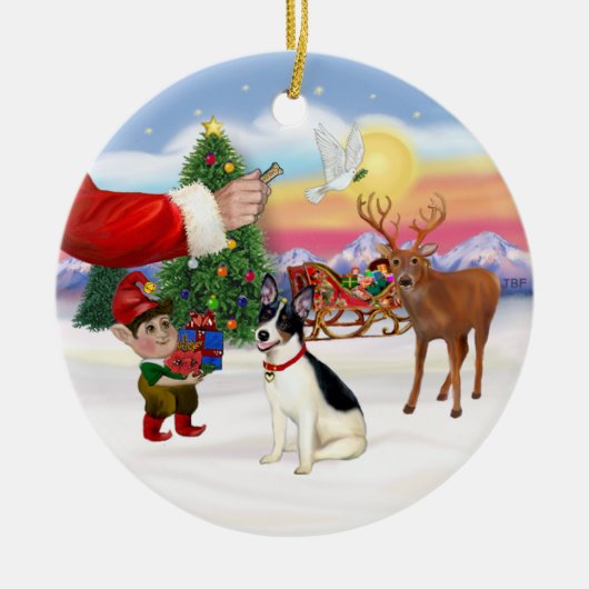 Behandeling voor een Rat Terrier Keramisch Ornament (Voorkant)